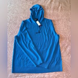 Men's Vibrant Blue Hooded Sweater